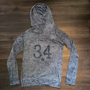 Long sleeve hooded Toronto Maple Leafs blu…